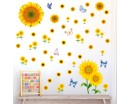 Sunflower with Butterfly wall decals 